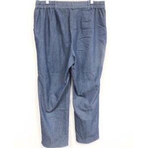 Larry Levine Stretch Jeans Women High Rise  Dark Wash Flare Size 16W